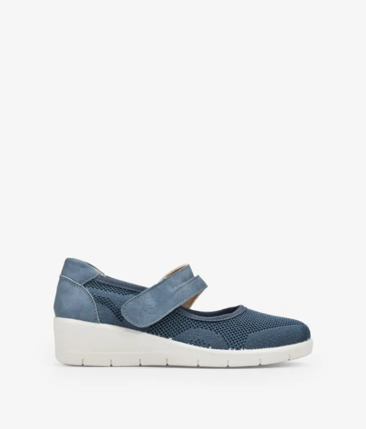 Clearance Bosanova Zapatos deportivos azules con cuña