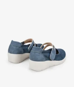 Clearance Bosanova Zapatos deportivos azules con cuña