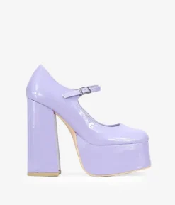 Outlet Bosanova Zapatos Mary Jane lila tacón XXL y plataforma