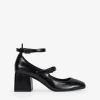 Outlet Bosanova Zapatos Mary Jane negros con doble tira y tacón