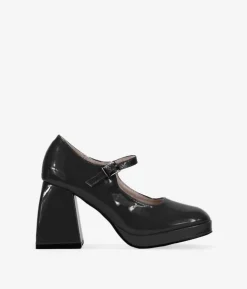 Sale Bosanova Zapatos Mary Jane negros con tacón cuadrado