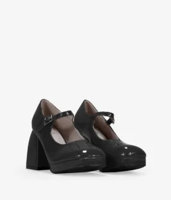 Sale Bosanova Zapatos Mary Jane negros con tacón cuadrado