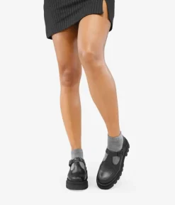 Sale Bosanova Zapatos negros en piel con hebilla al tono