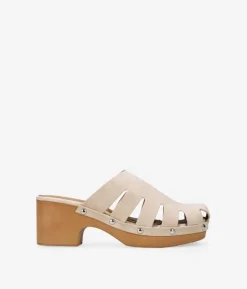 Clearance Bosanova Zuecos beige con tacón