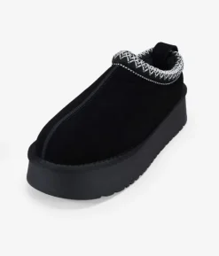 Best Bosanova Zuecos de invierno negros con plataforma